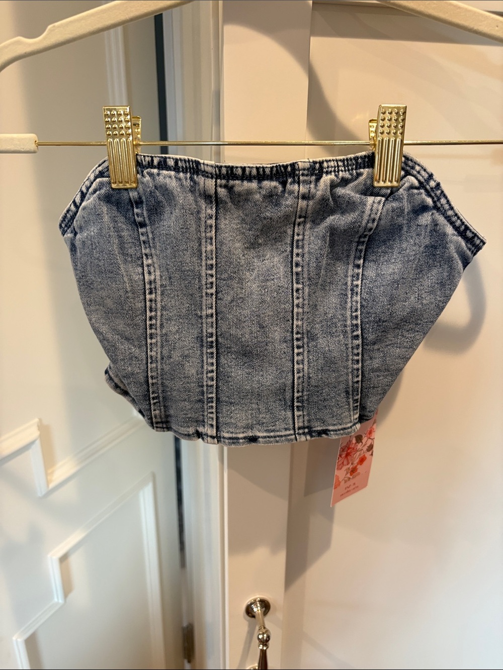 Acid was denim crop top
